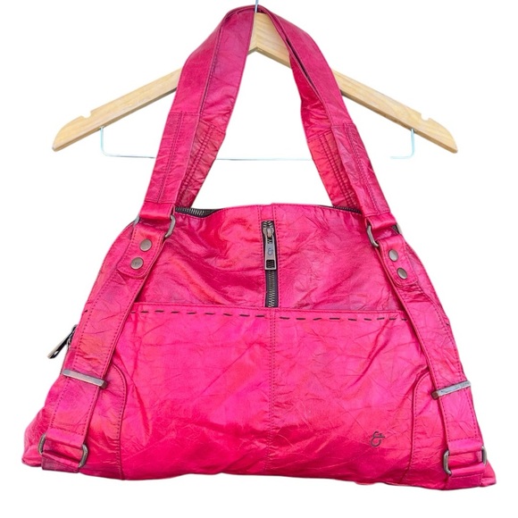 Matt & Nat - Crinkle Vegan Leather Shoulder Bag Raspberry Red - OS - Picture 6 of 16